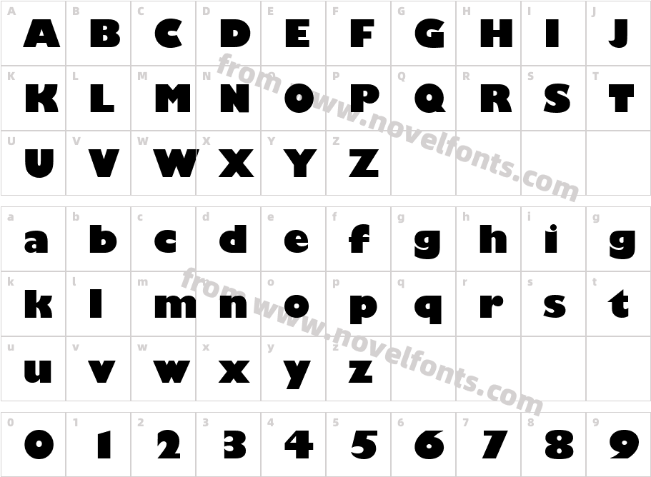 Gill Sans MT Ultra BoldCharacter Map