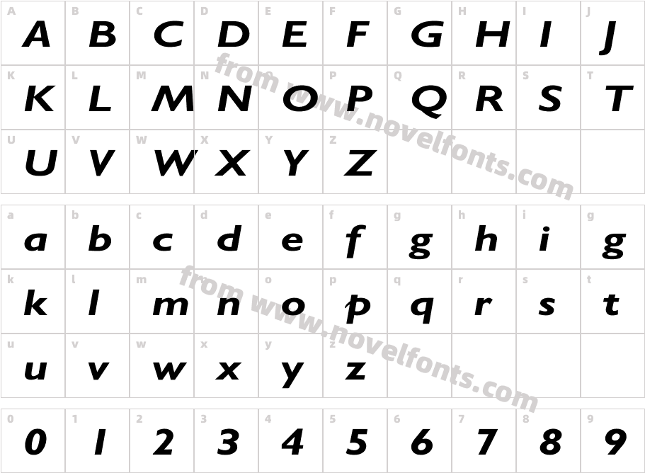 GillSans-BoldItalic WdCharacter Map