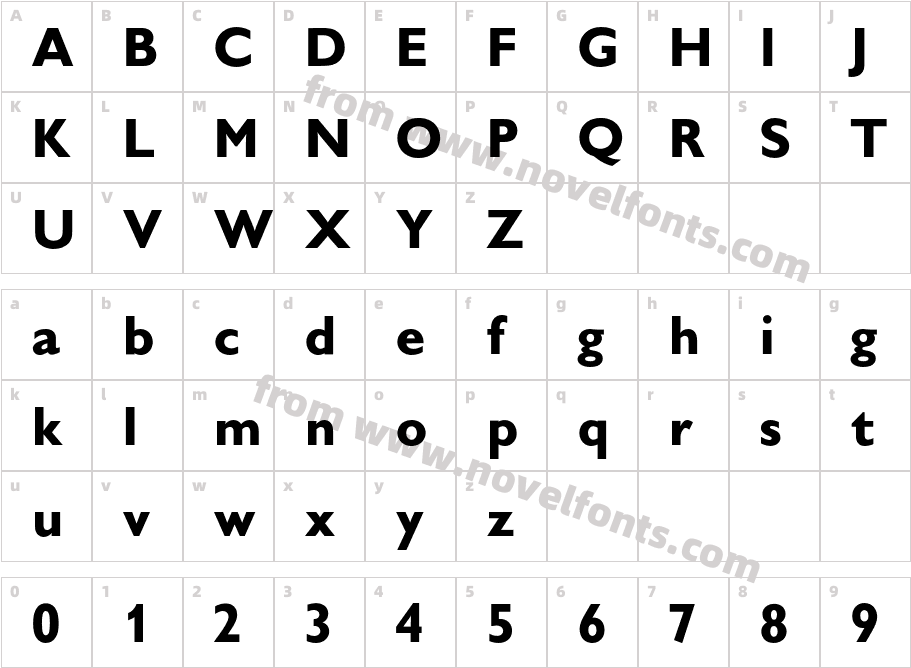 GillSansBQ-BoldCharacter Map