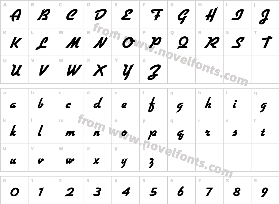 GilliesGothicEF-ExtraBoldCharacter Map