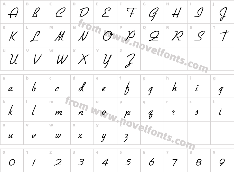 GilliesGothicEF-LightCharacter Map