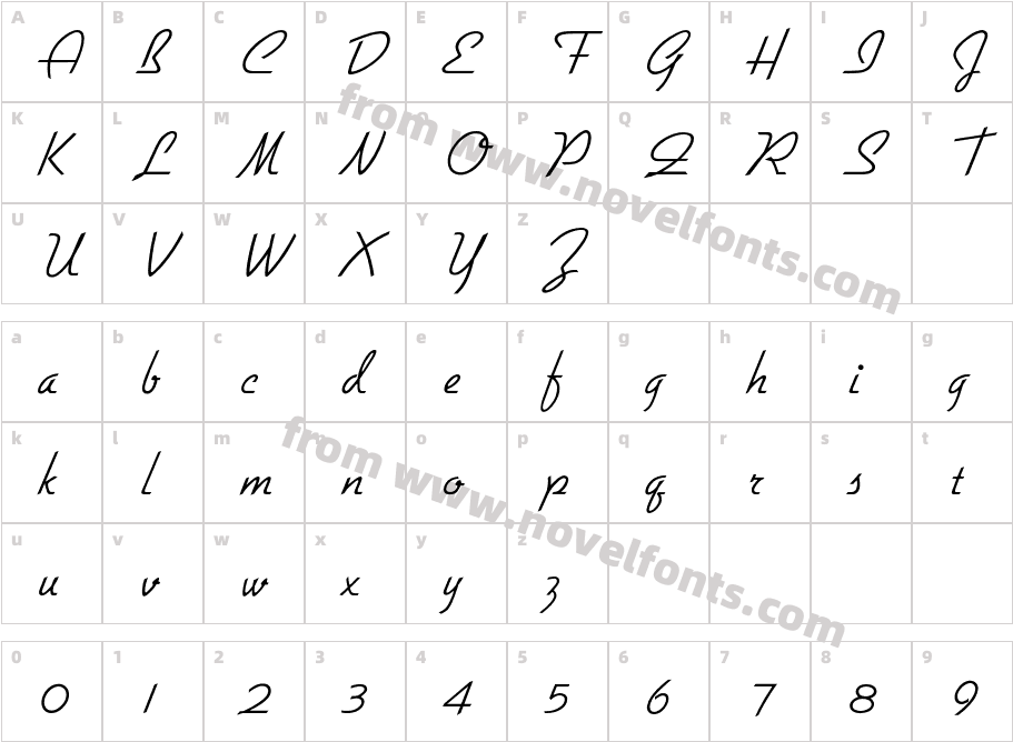 GilliesGothicLightCharacter Map