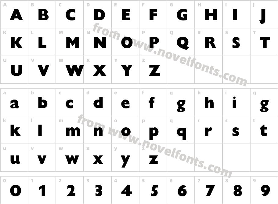 GiltusT-ExtraBoldCharacter Map