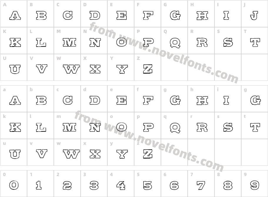 Gipsiero-OwtlineCharacter Map