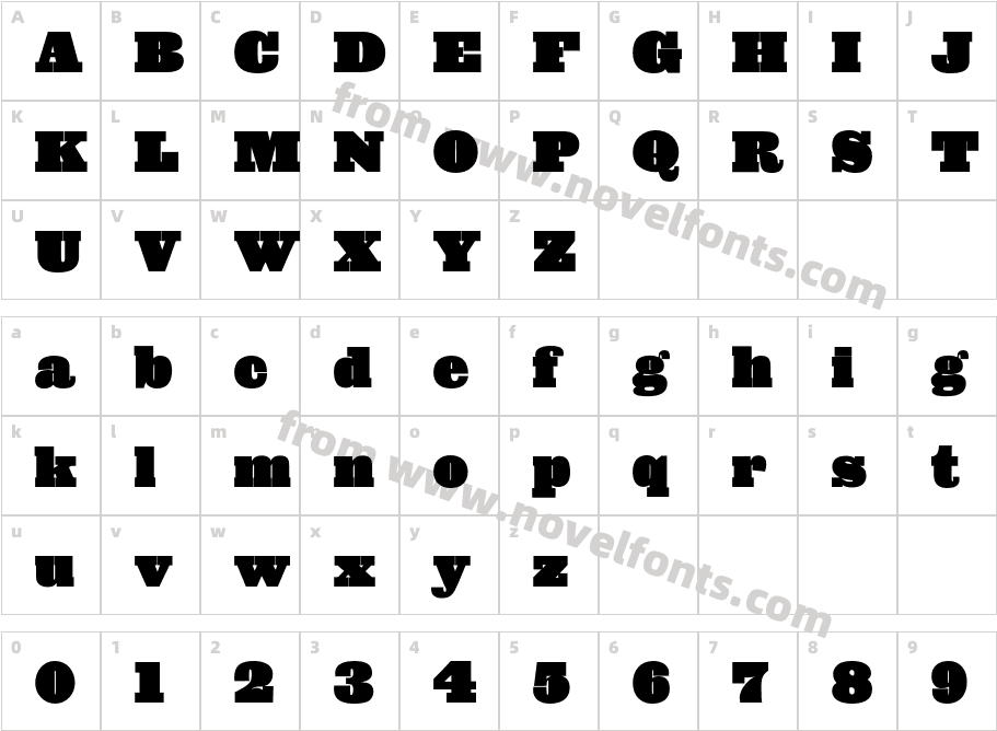 Giza-NineFiveCharacter Map