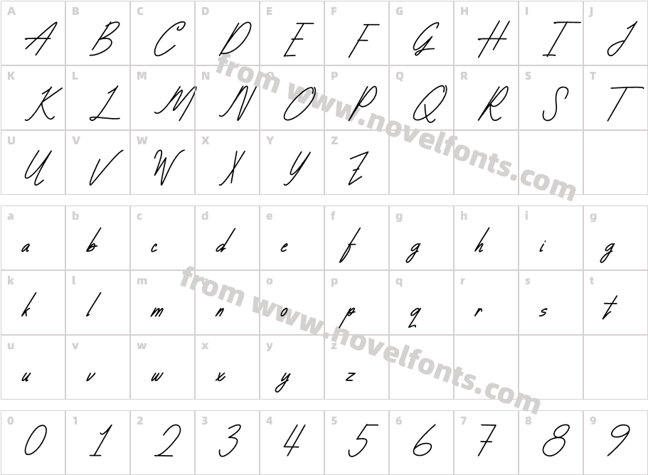 GladysRegularCharacter Map