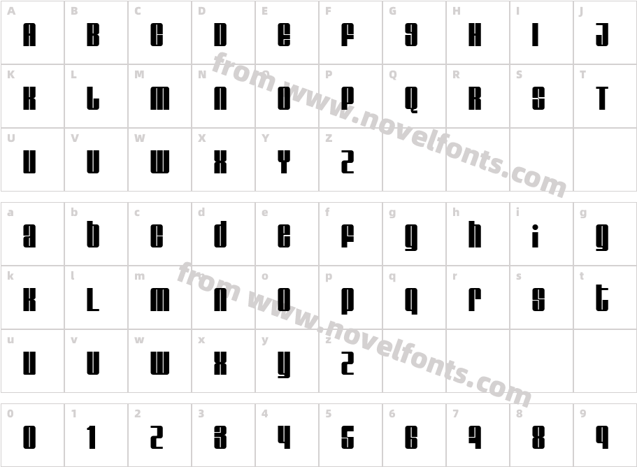 GlareCharacter Map