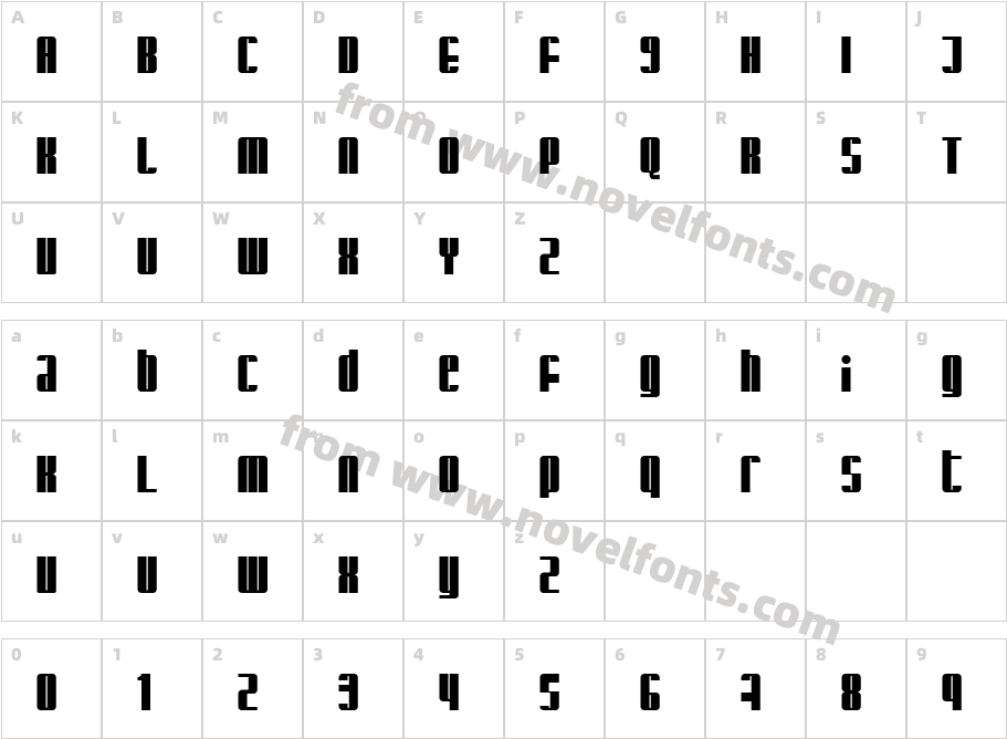 GlaringCharacter Map