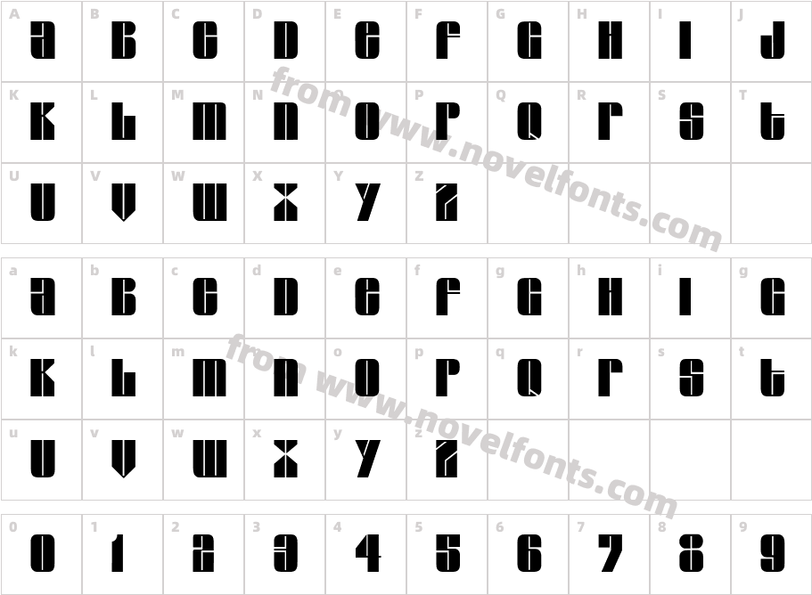 Glaze Condensed NormalCharacter Map