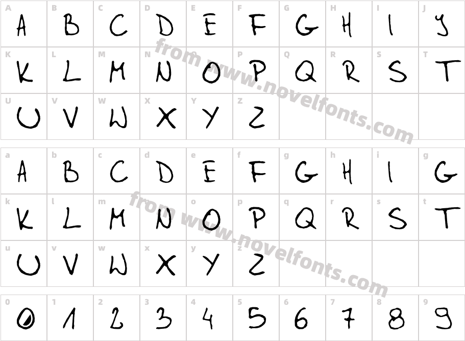 GleitpfadCharacter Map