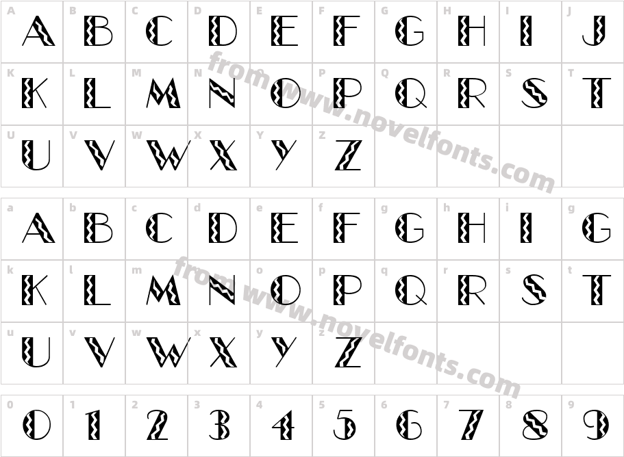 GlitzyFlashCharacter Map