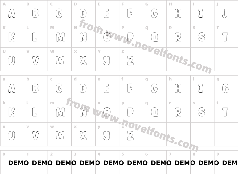 Glossy Sheen OutlineCharacter Map