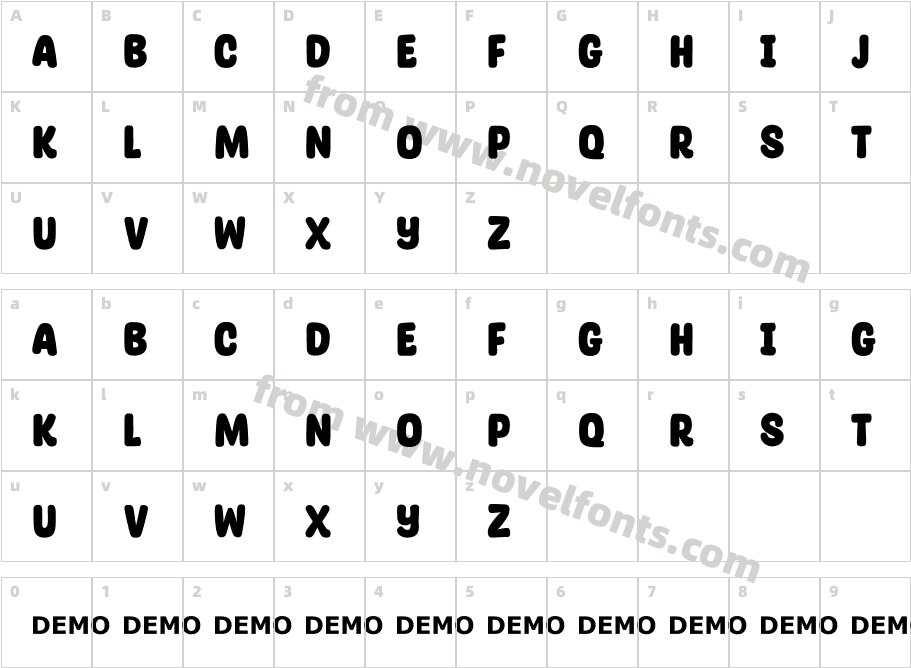 Glossy Sheen RegularCharacter Map