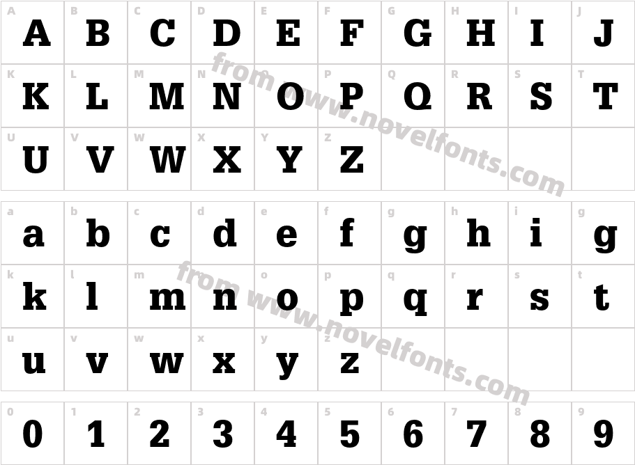 GlyphaLTStd-BlackCharacter Map