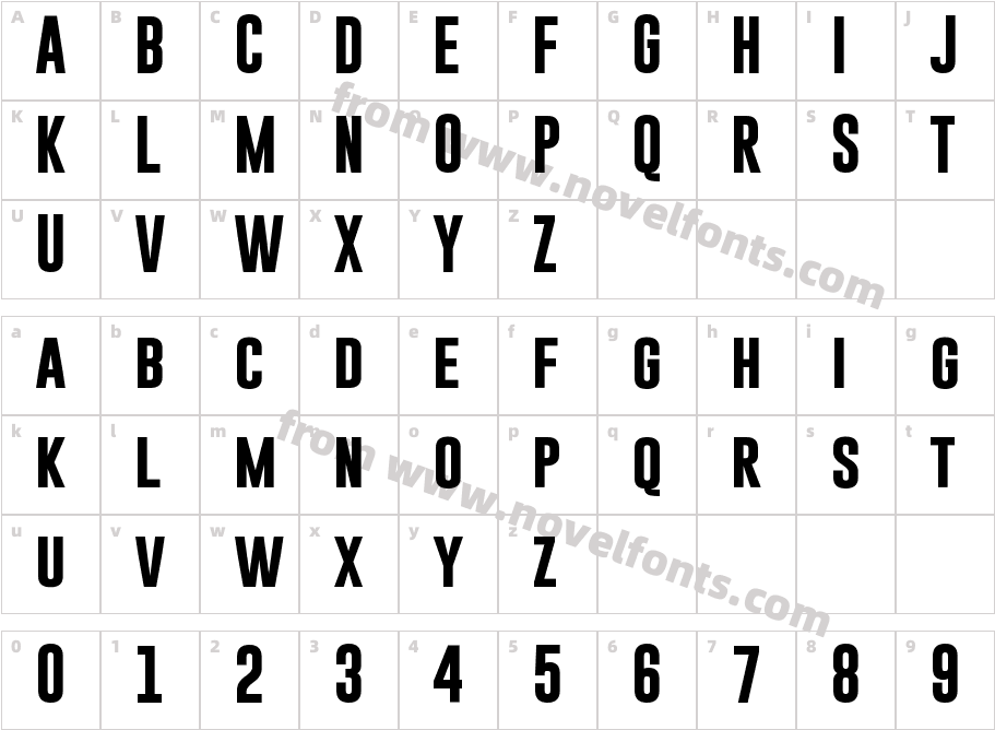 Gobold BoldCharacter Map