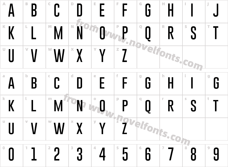 Gobold ThinCharacter Map