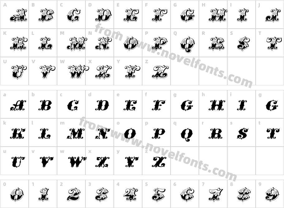 Gold Standard ItalicCharacter Map