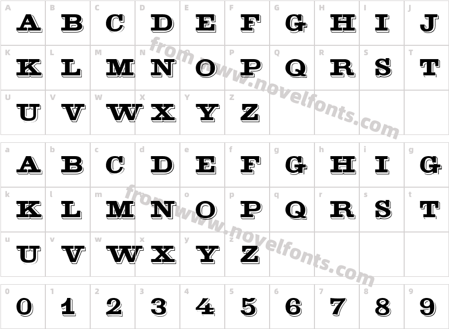 Goldstone RegularCharacter Map