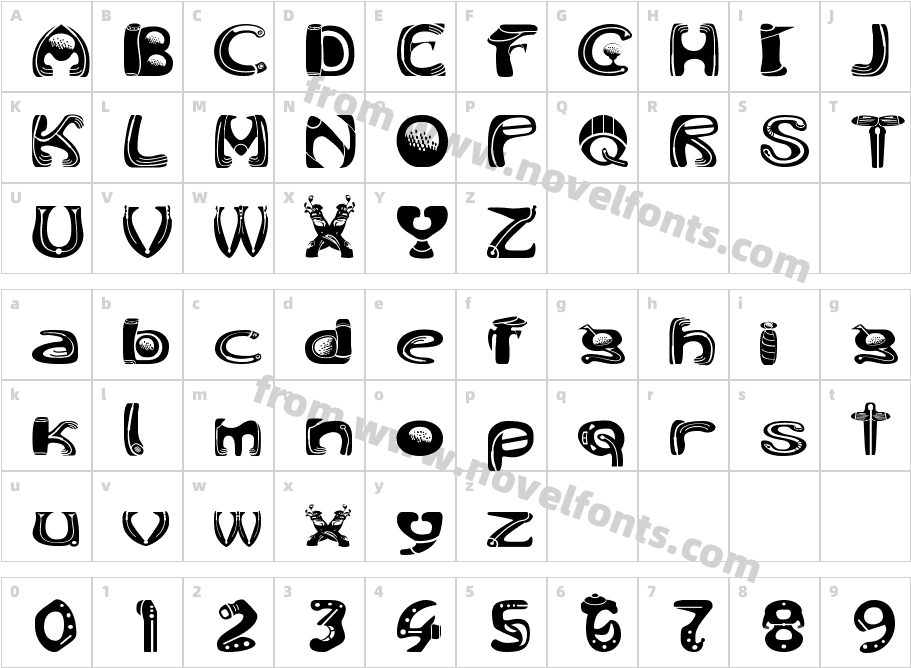 Golf Tools MediumCharacter Map