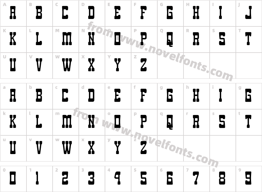 Goma WesternCharacter Map