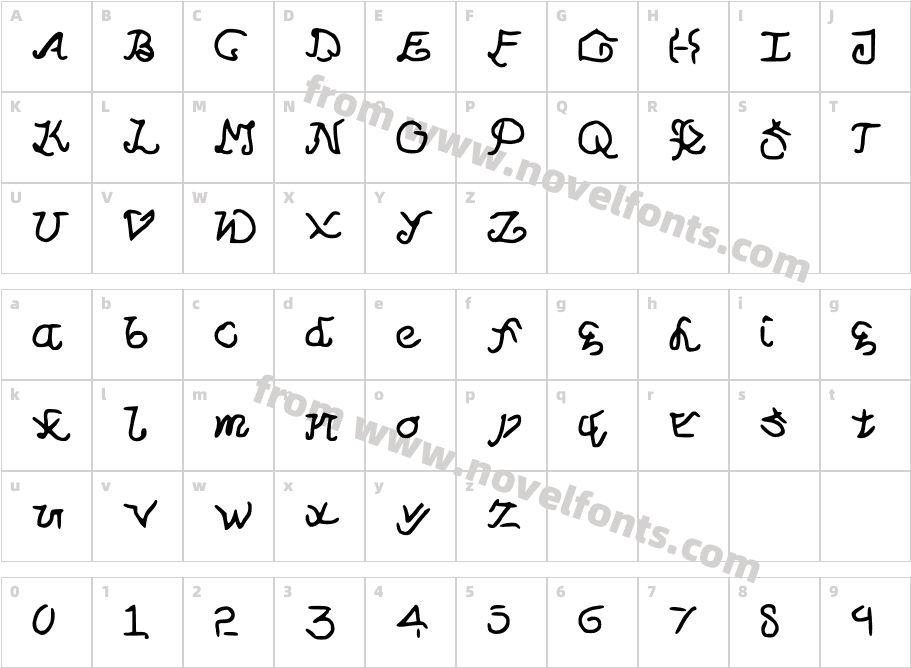 GoneCharacter Map