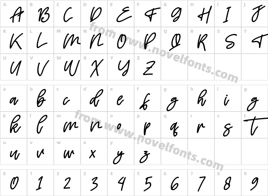 Goodvibes ItalicCharacter Map