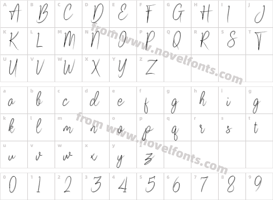 Goresant Script DualCharacter Map