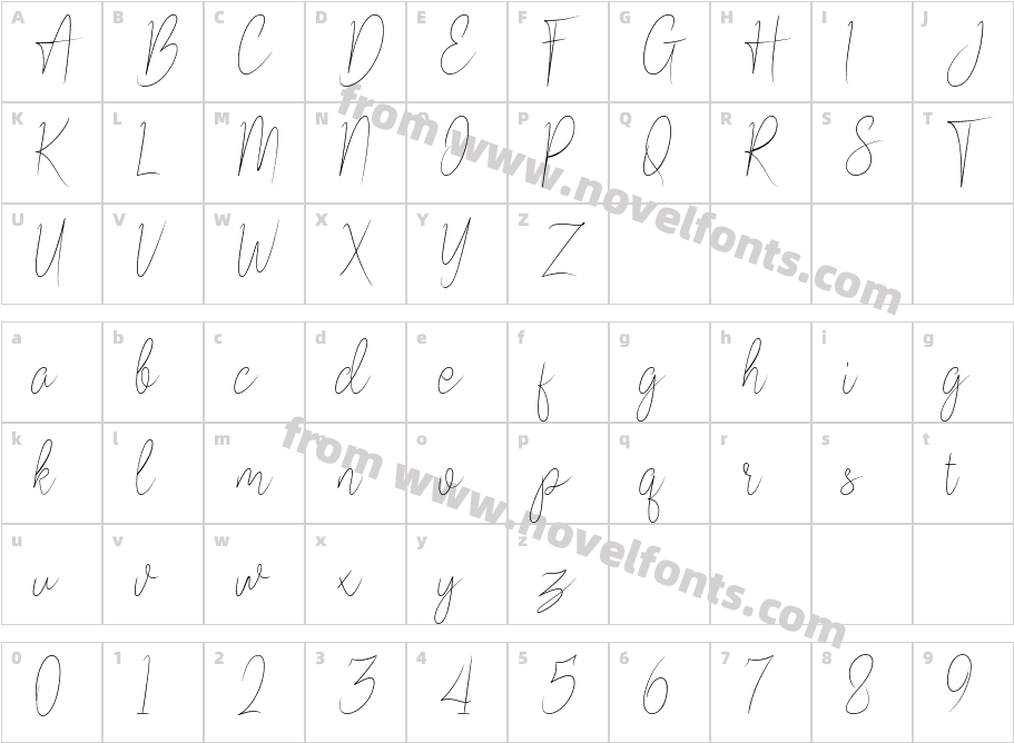 Goresant Script LightCharacter Map