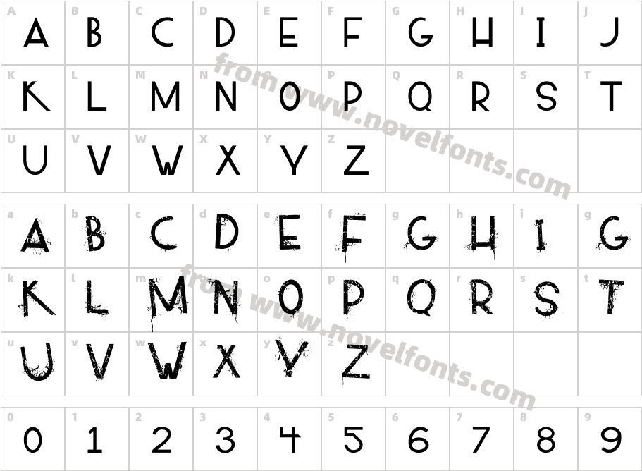 ALPACA54Character Map