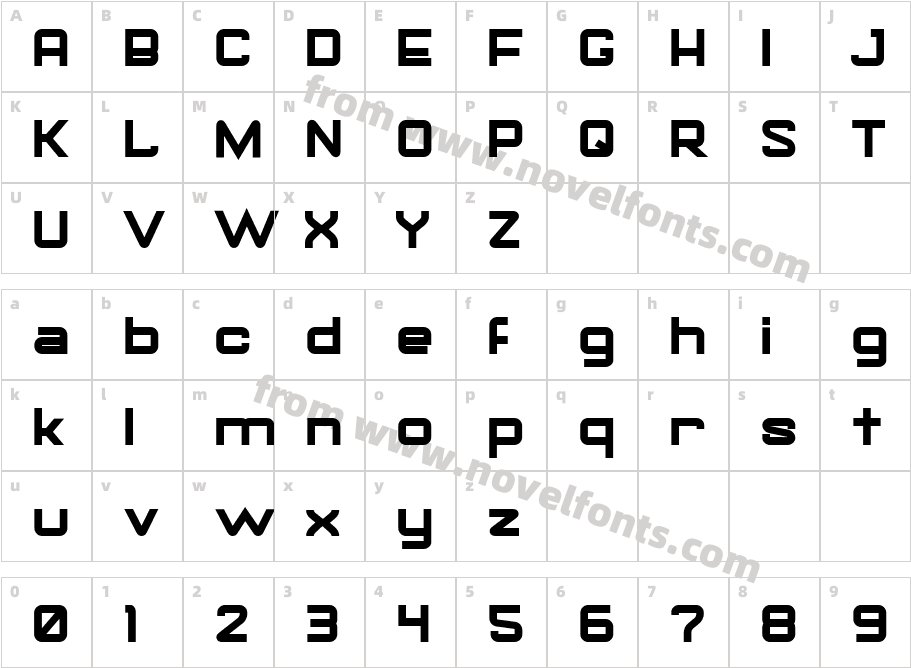 Gorila BoldCharacter Map