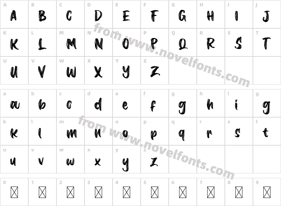 GosberBrushRegularCharacter Map