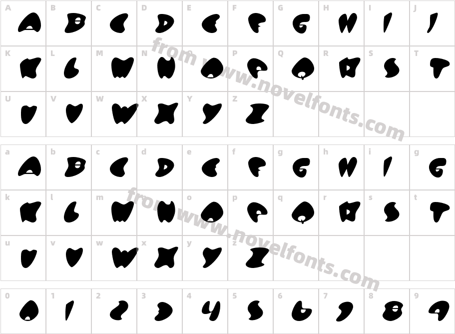 GotNoHeartSolid-RegularCharacter Map