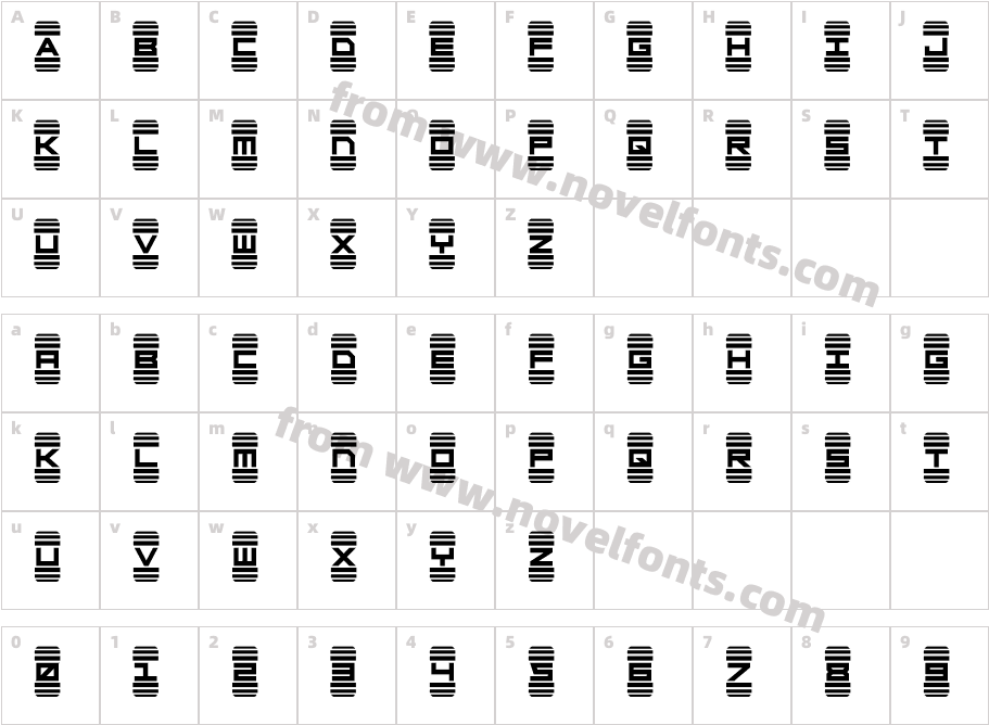 Code Red 2 BoldCharacter Map