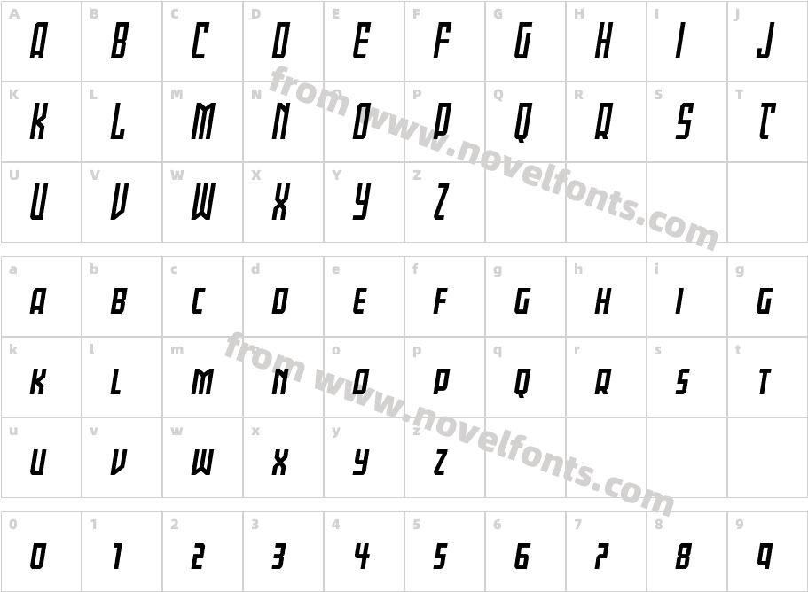 Gotham Knights Semi-ItalicCharacter Map