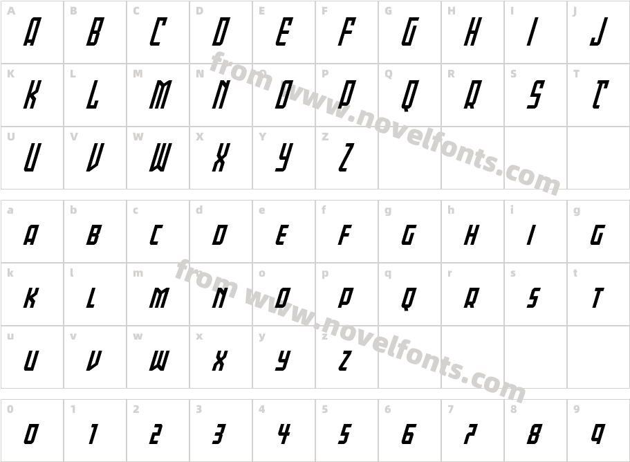 Gotham Knights Super-ItalicCharacter Map