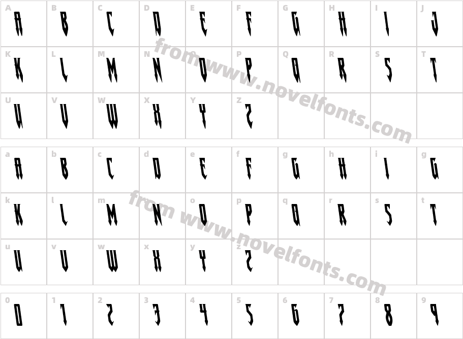 Gotharctica LeftalicCharacter Map