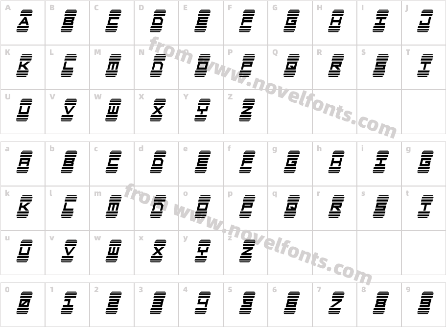 Code Red Bold ItalicCharacter Map