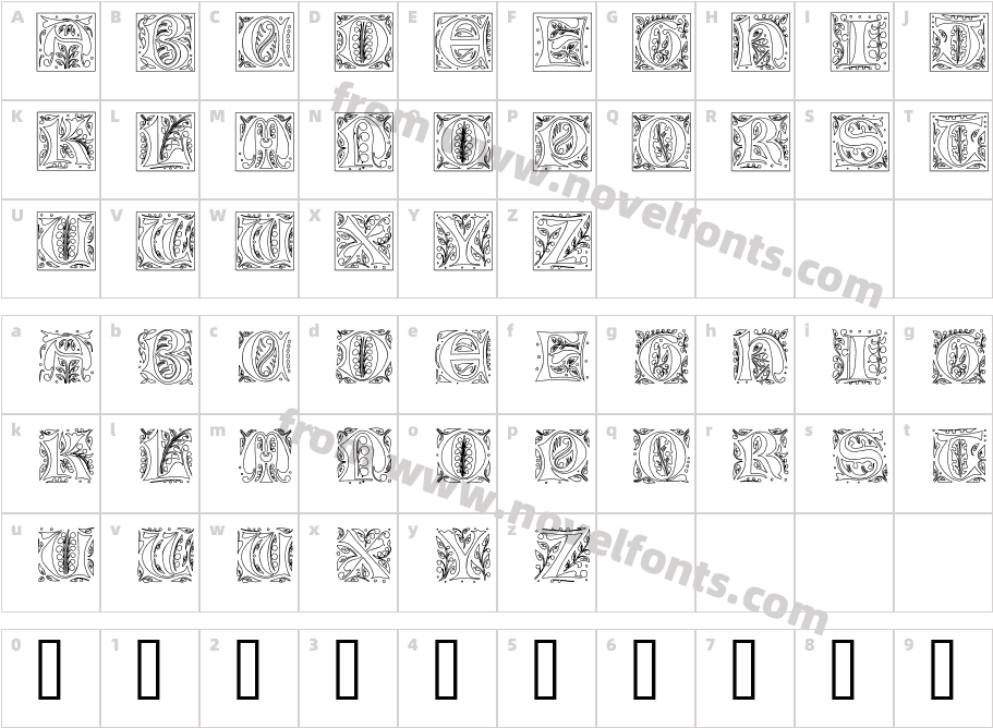 GothicIlluminateCharacter Map