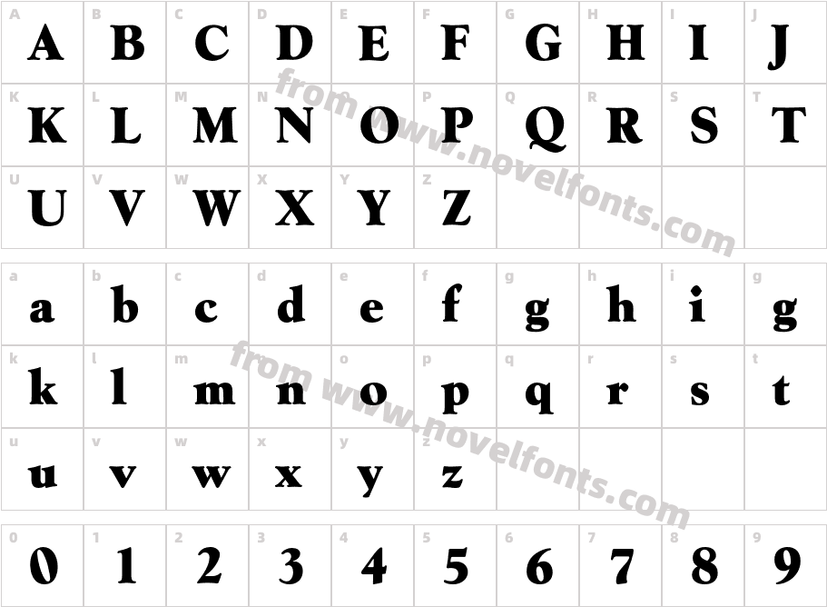 Goudx-ExtraBoldCharacter Map