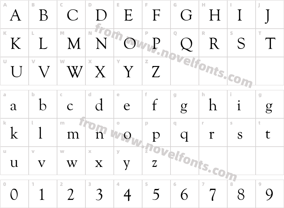 Goudy-Old-Style-NormalCharacter Map