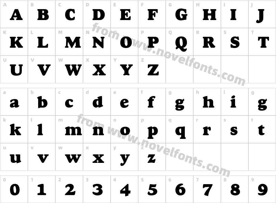 GoudyHeaDCharacter Map