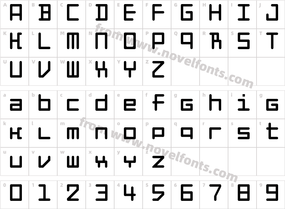 Code Squared RegularCharacter Map