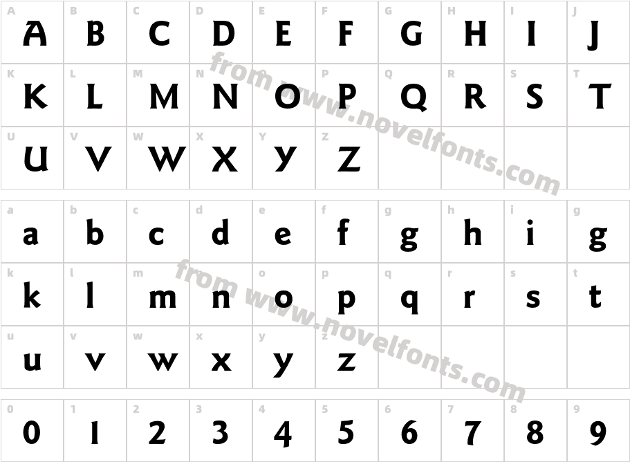 GoudySansEF-BoldCharacter Map