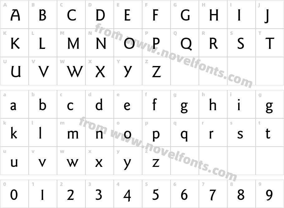 GoudySansEF-MediumCharacter Map