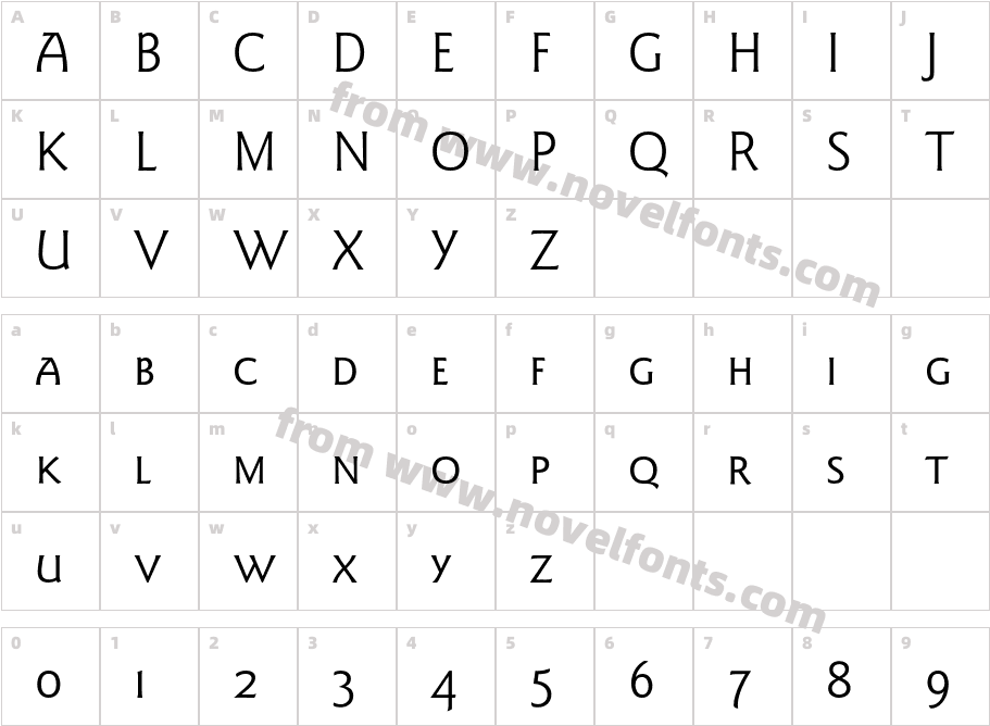 GoudySansSCEF-BookCharacter Map