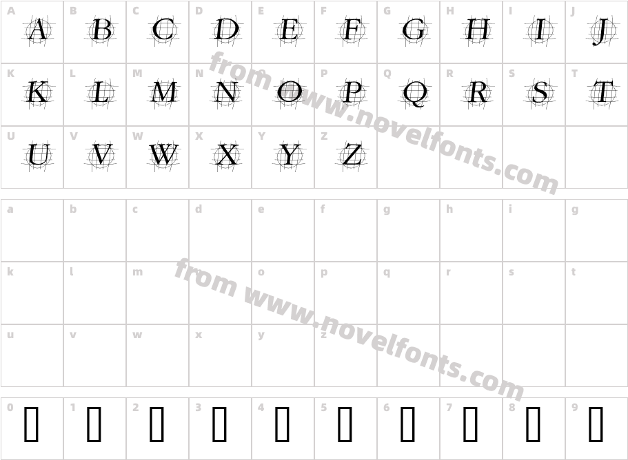 GrafOblique ItalicCharacter Map