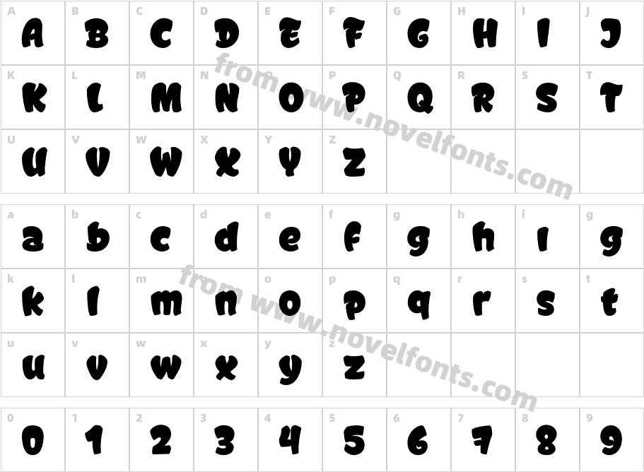 Graffismo-RegularCharacter Map