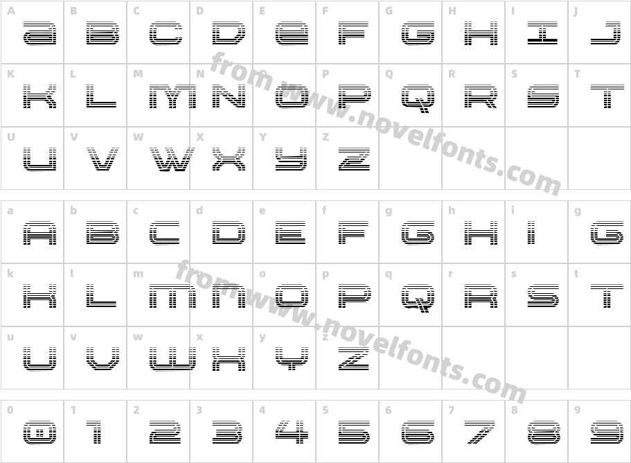 Gran Torino GradientCharacter Map