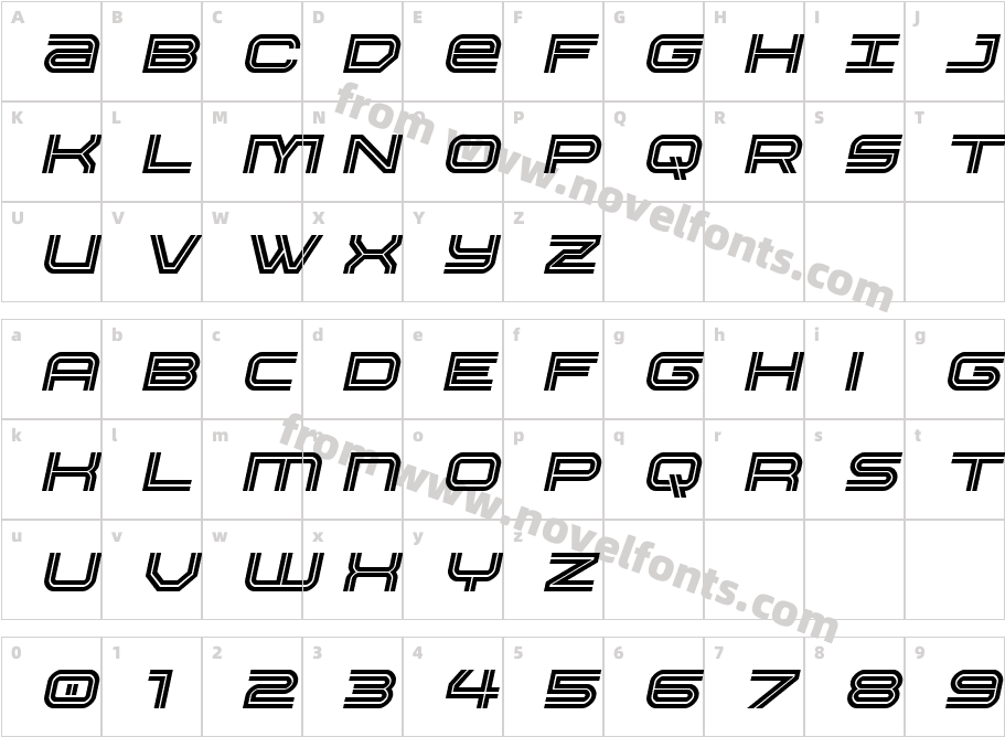 Gran Torino Title ItalicCharacter Map