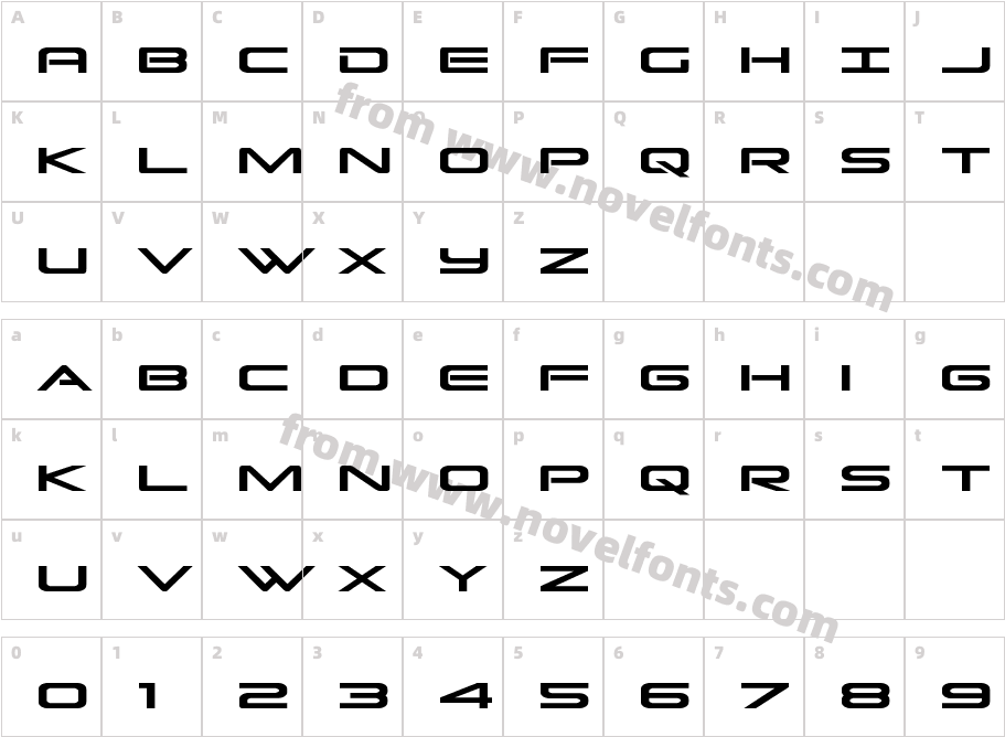 Grand Sport CondensedCharacter Map